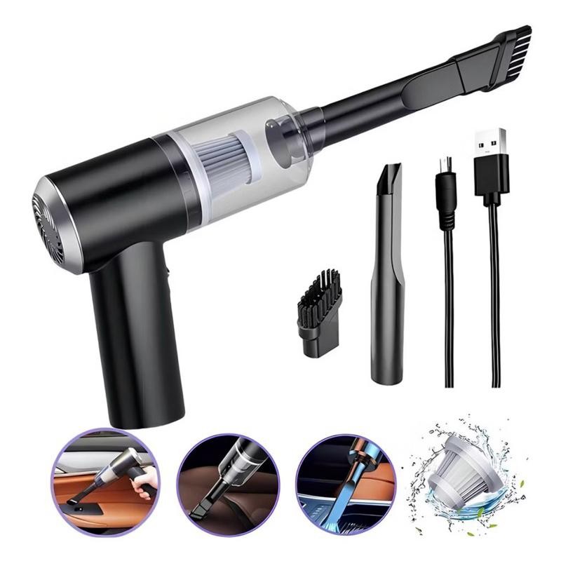 Mini Aspirador de Pó para Carro ou Casa 3 em 1 Portátil Potente USB Recarregável