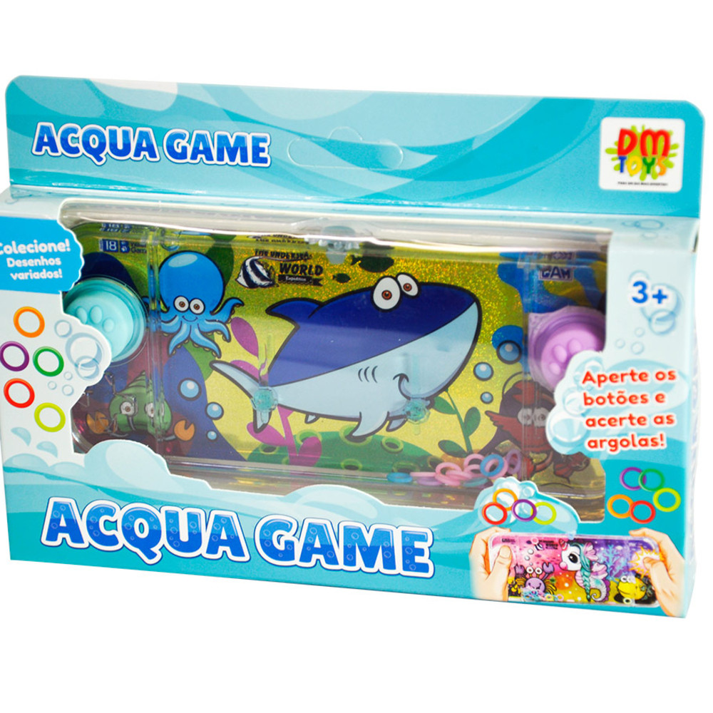 01 Jogo Acqua Game Com Argolas Colecionável Acquaplay Animais Original Dm Toys