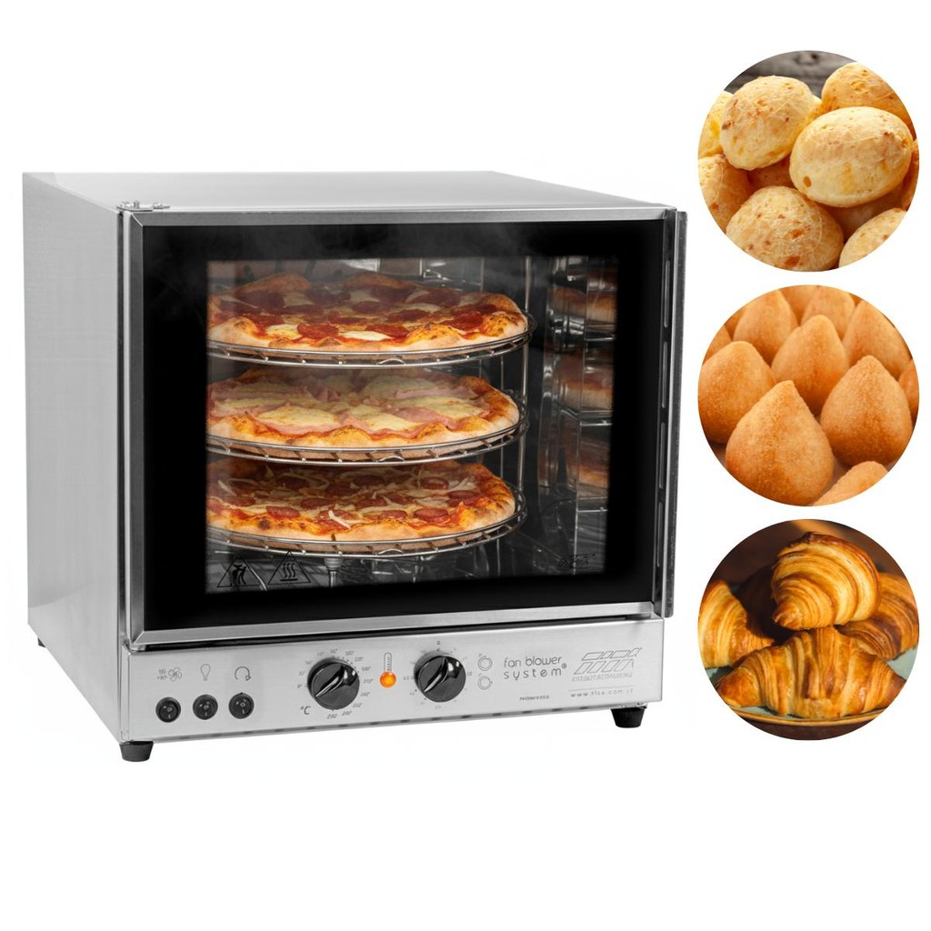 Forno Elétrico Turbo Giratório Titã 3 Bandejas