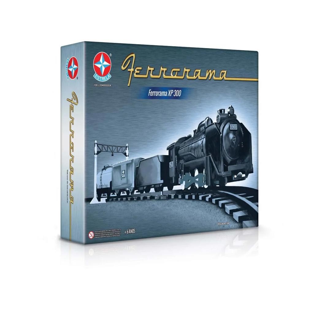 Ferrorama XP 300 Estrela Trem Elétrico com Trilhos Modulares 180 cm Infantil a Partir de 6 Anos