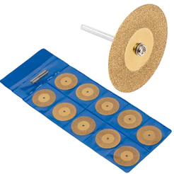 Kit 10 Discos de Corte 40mm Diamantado Titânio para Retífica