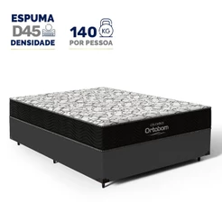 Cama Box com Colchão de Espuma D45 Ortobom Airtech 150 Casal 138cm