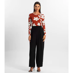 Calça Reta Feminina Rovitex Preto
