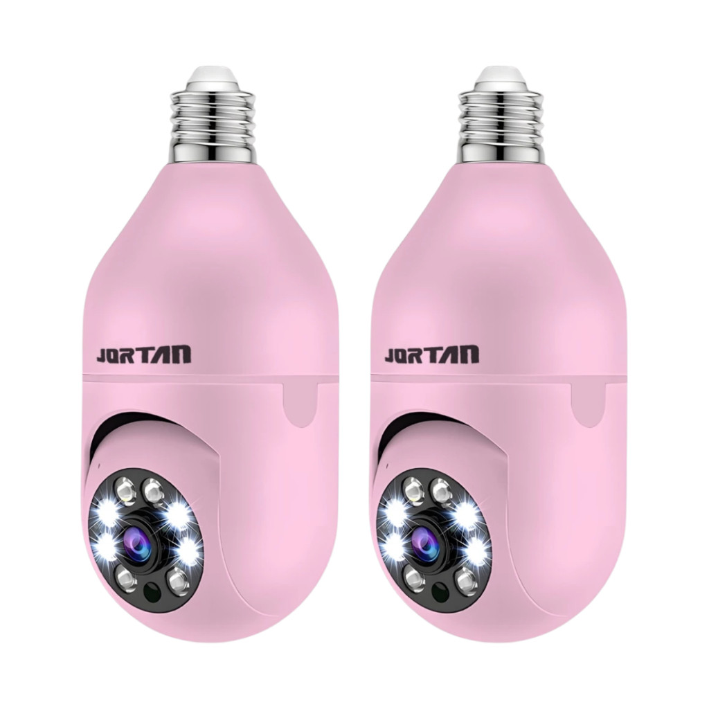 KIT 2 Mini IP Câmera Wifi sem fio visão noturna microfone alto falante acesso remoto aplicativo rosa