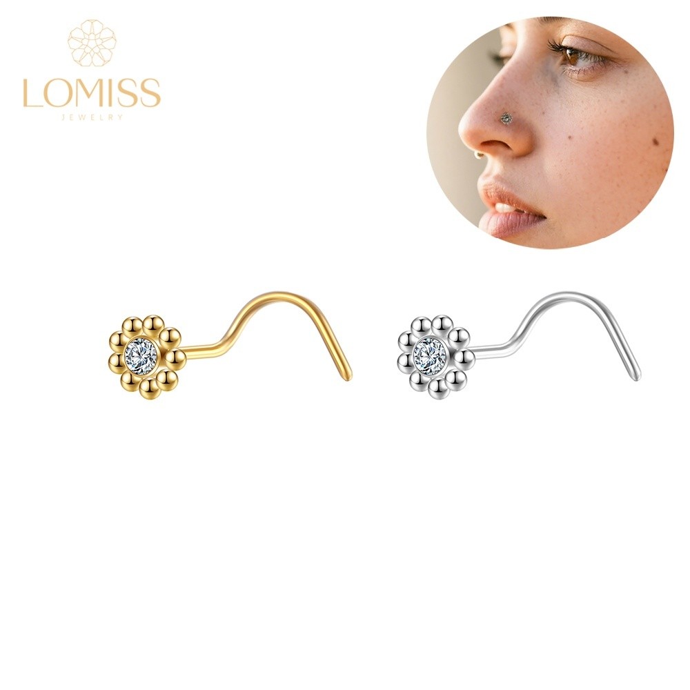 Piercing Nariz Nostril Mini Ponto De Luz Aço Cirúrgico Florzinha Dourado em Oferta na Shopee