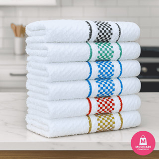 Kit 6 Panos de Prato Jacquard 45x70 Atoalhado Toalha Copa Felpudo Cozinha em Oferta na Shopee
