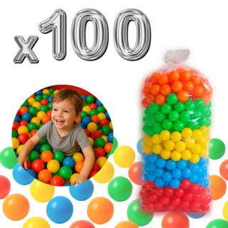 100 Unidades de Bolinha Plástica Colorida Piscina Promoção 15, 25, 50 e 100 - Não Amassam