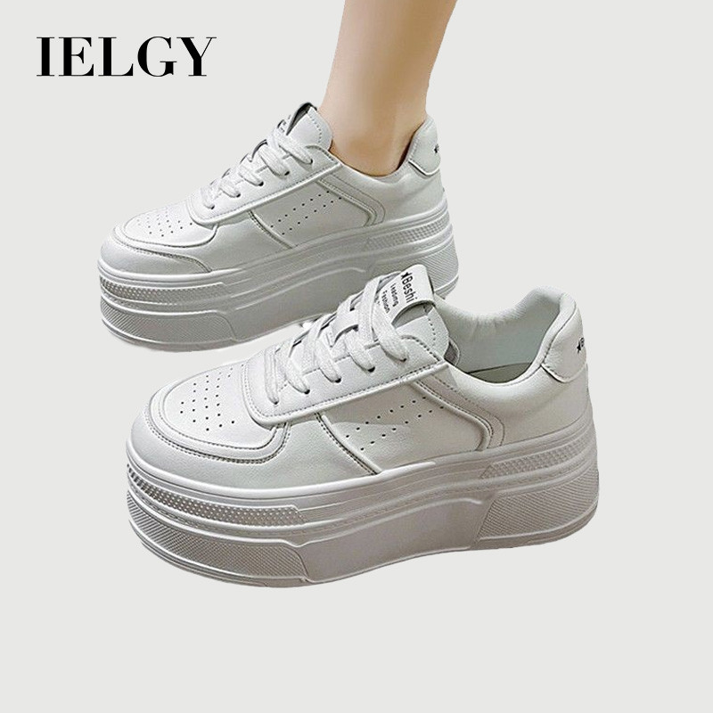 IELGY 2026 Sapatos Brancos De Outono Para Mulheres , Sola Grossa , Esportes , Ca