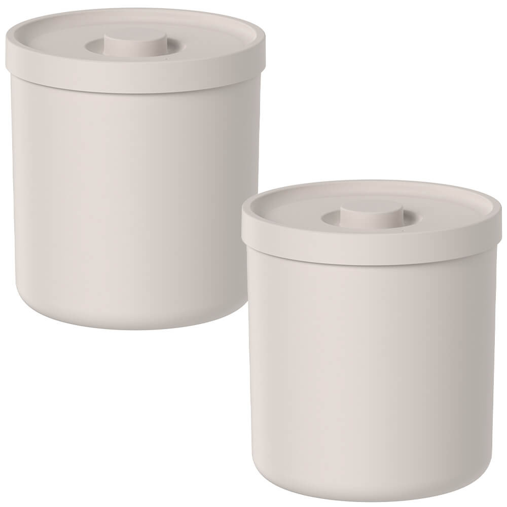 Jogo de Lixeiras para Banheiro e Cozinha com Tampa Bold Bege 6L 2 peças - Ou em Oferta na Shopee