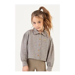 Camisa Menina Cropped Xadrez - Colorittá
