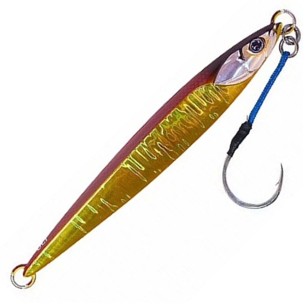 ISCA JACKALL JIG BAMBLUZ SHORT 150G RED E GOLD MAG