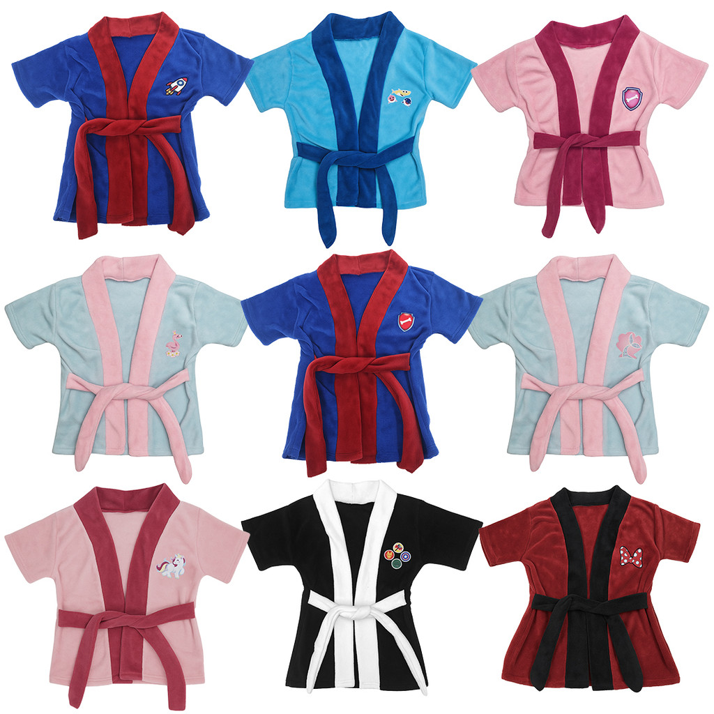 Roupão Infantil Menino e Menina – Plush Macio Inverno Com Cinto E Estampas Divertidas em Oferta na Shopee