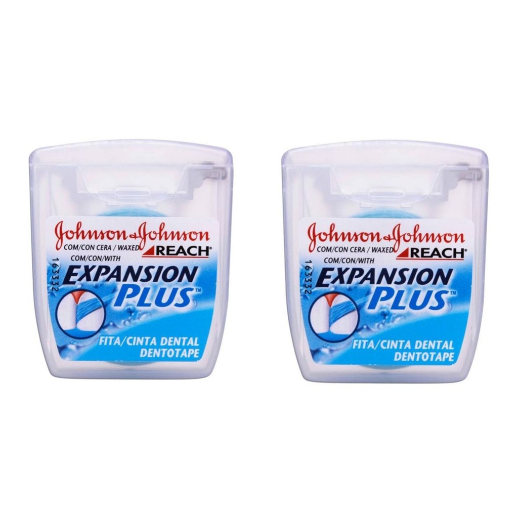 Kit 2 Fita Fio Dental J&J Reach Expansion Plus 50m