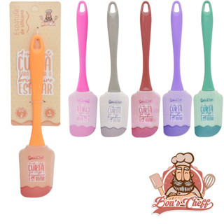 Espátula Multiuso Pão Duro De Silicone Colors Cabo Acrílico Bons Cheff em Oferta na Shopee