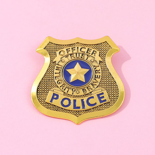 Distintivo de Metal de Oficial de Polícia Coelho de Zootopia, Broche de Judy Rabbit, Acessório de Cosplay