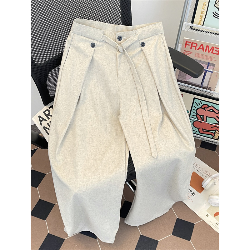 Estilo americano bonito terno calças das mulheres dos homens primavera outono rua Wear solto em linha reta calças casuai