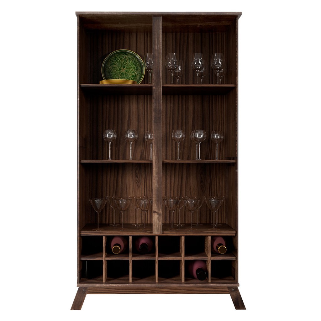 Detalhes do Cristaleira Paris 2 Portas 2 Prateleiras com Vidro - Rodmoveis