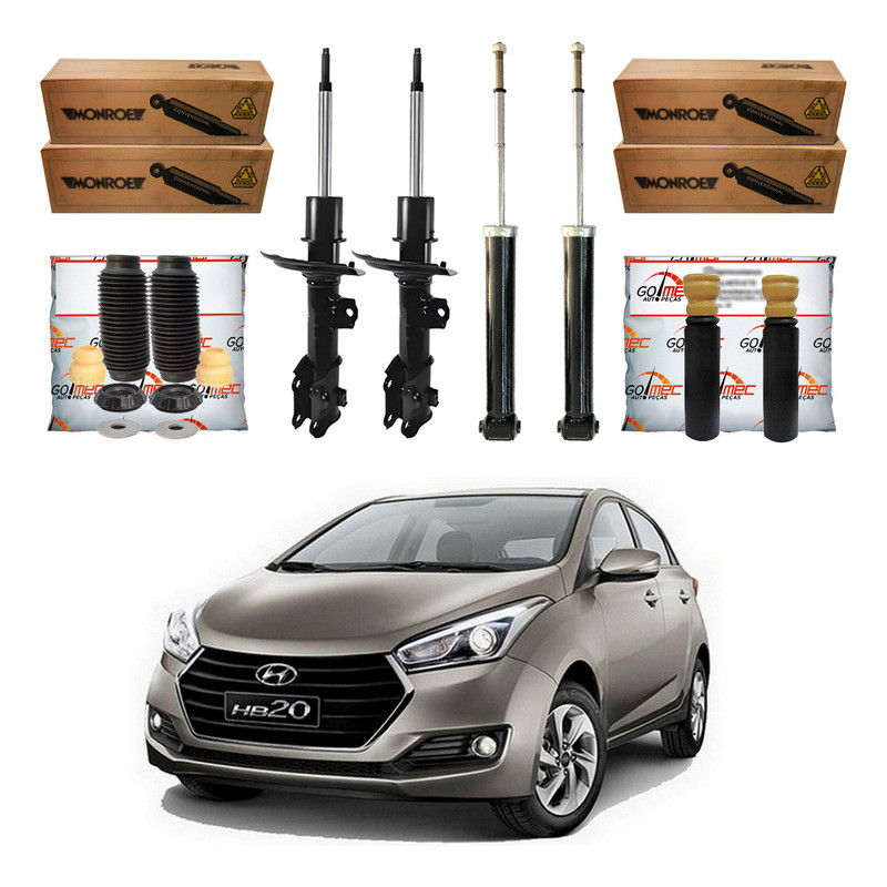 Kit Amortecedor Dianteiro Traseiro Hb20 1.0 1.6 2016 A 2019 em Oferta na Shopee