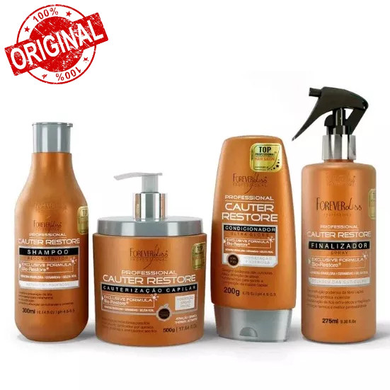 Kit Completo Cauterização Capilar Cauter Restore Forever Liss
