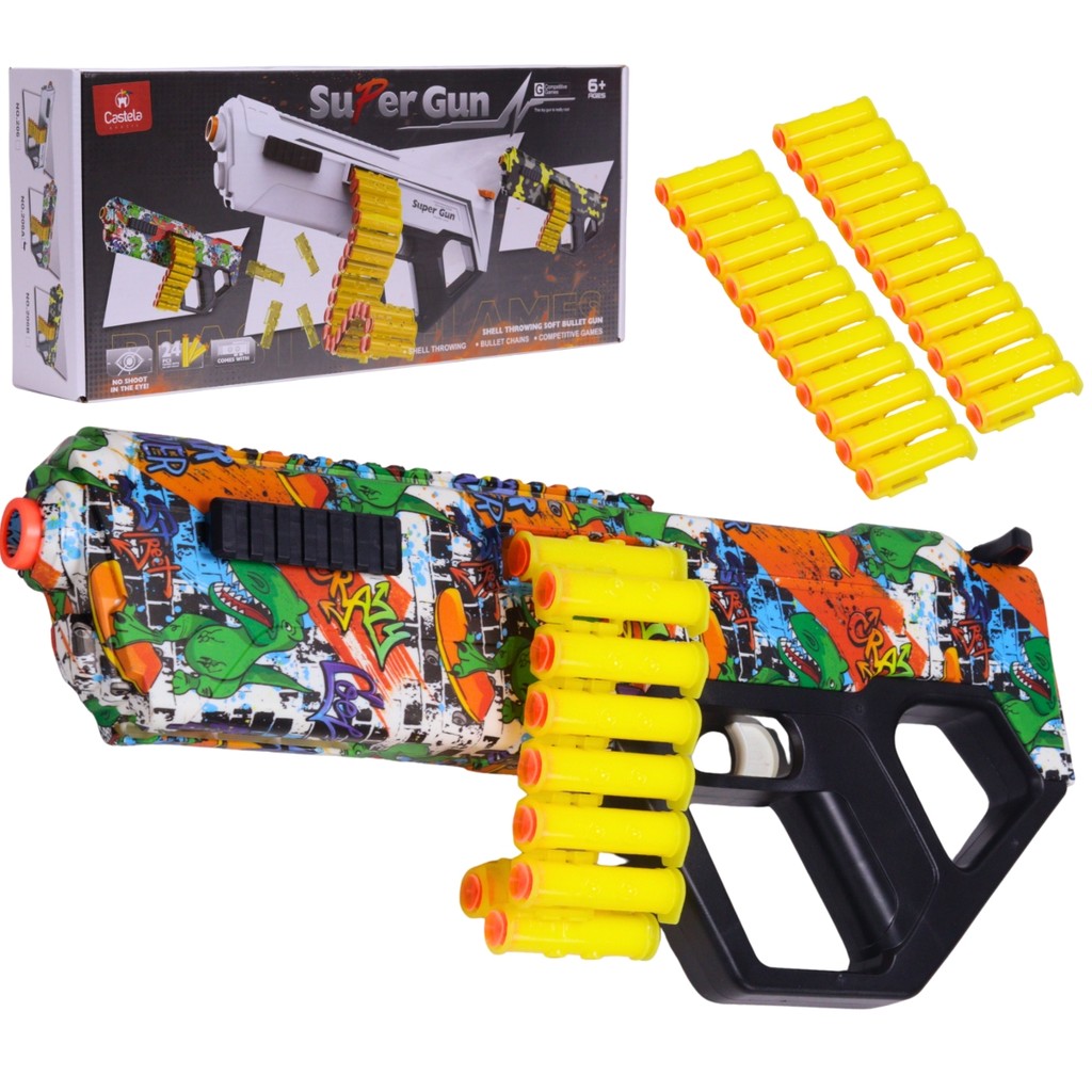 Lançador de Dardos Infantil Grafite Dino Com Dardos - Castela em Oferta na Shopee