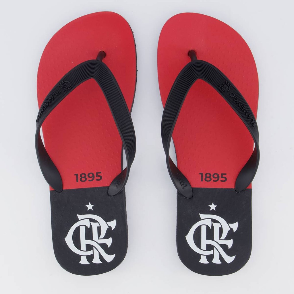 Chinelo Flamengo I 1895 Preto e Vermelho em Oferta na Shopee
