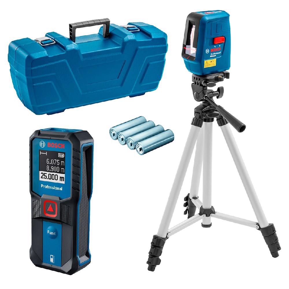 Combo Nível de Linha Com Tripé e Trena Digital a Laser 25m (0615A002B2) - Bosch