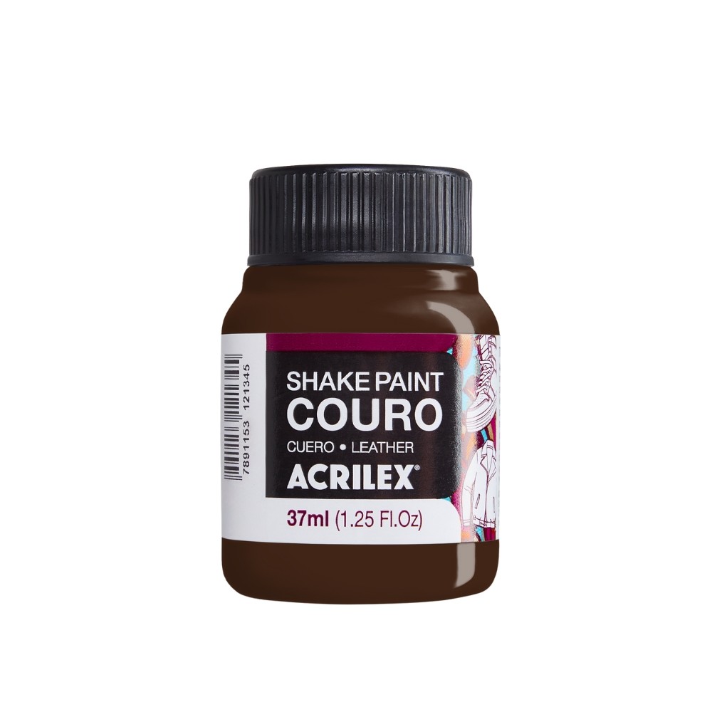 Tinta Couro Acrilex Shake Paint 37ml Marrom, 130370531 em Oferta na Shopee