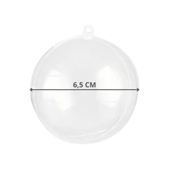 Bola Acrílica Transparente 6,5CM 5 Unidades Mirandinha
