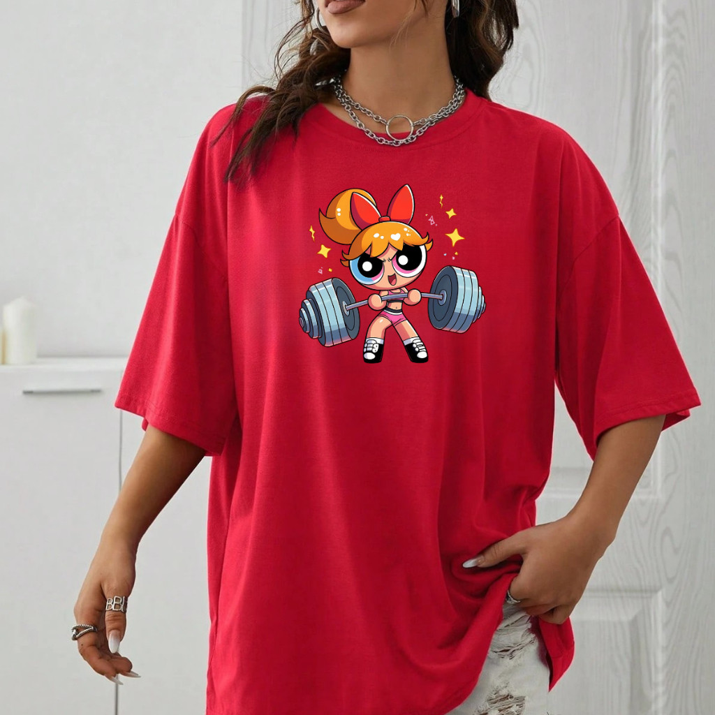 Camiseta Personalizada Desenho Meninas Super Poderosas Personagem Lindinha Academia 100% Algodão Unissex