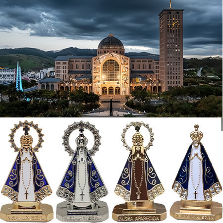 Escultura Para Carro De Nossa Senhora Aparecida-Paz E Proteção No Trânsito