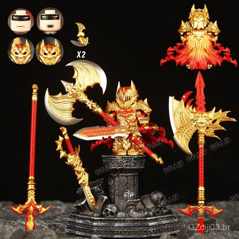 Minifigura de terceiros Gus Berserk Batman C, blocos de montar, brinquedo para meninos 2223 branco preto vermelho C8MC