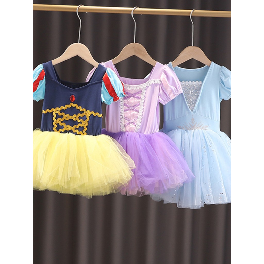 Vestido de balé infantil que pode ser aberto Sophia Branca de Neve Elsa Meninas Vestido de Princesa Pettiskirt Terno de