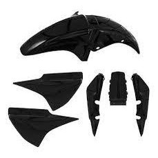 Kit Plástico Carenagem Honda Cg Titan 150 Titan 2004 2005 2006 2007 2008 Preto Tampa Rabeta Paralama