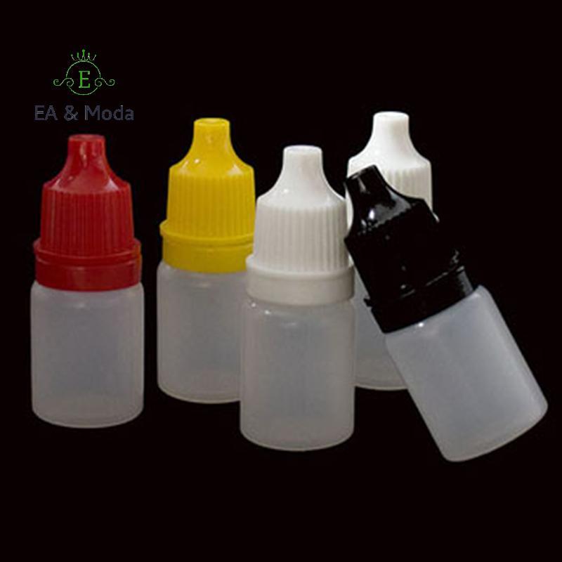 EA & Moda 50 Unidades De Frasco Conta-Gotas Vazio De Plástico PET 5ML De Água Transparente Para Olhos Líquidos .