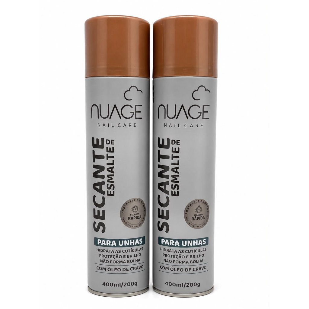 Kit 02 unid - Spray Secante de Esmalte Para Unhas Nuage 400ml