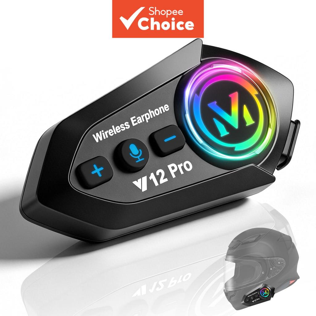 Capacete Interfone Sistema Bluetooth 500M Comunicação Sem Fio Fone De Ouvido Compartilhamento De Música