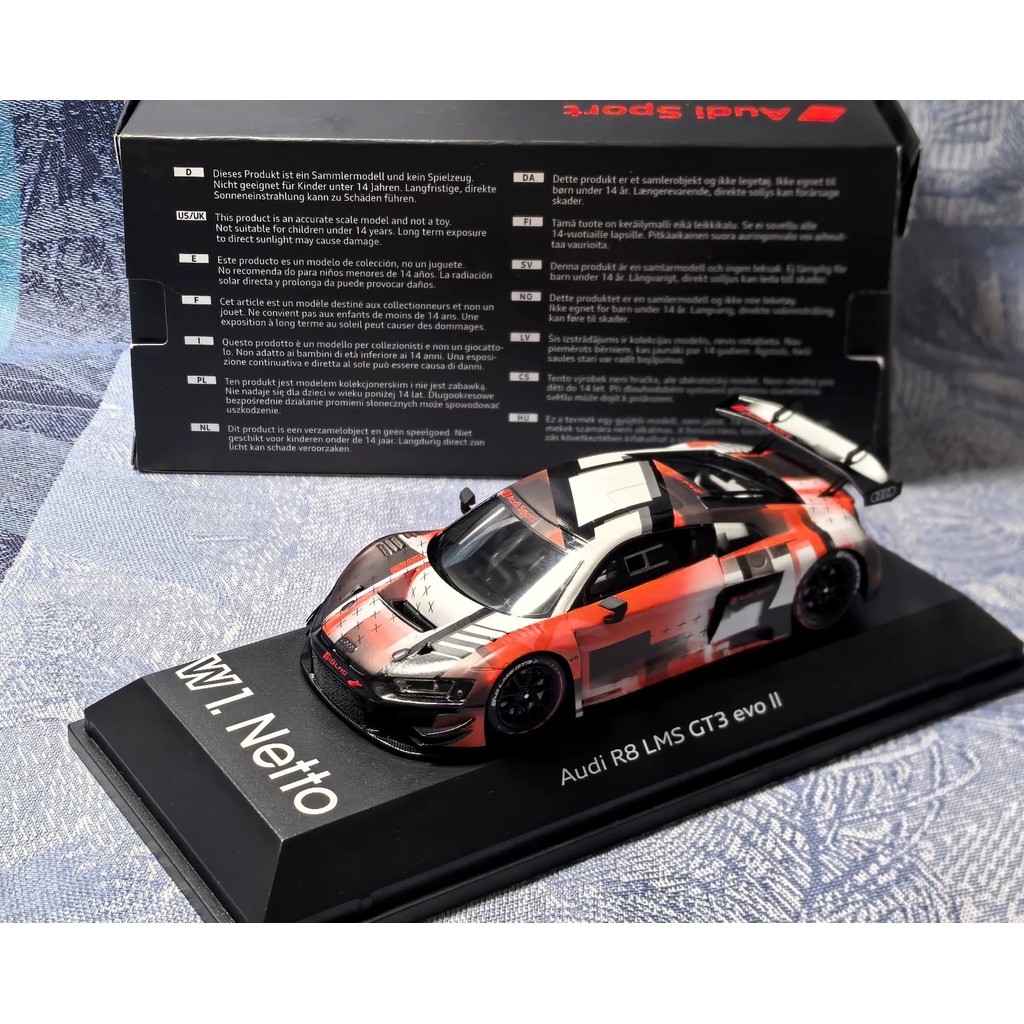 1/43 Spark Audi R8 LMS GT3 Evo 2 Display car 2022 modelo de carro Audi Sport Apresentação modelo de carro Este carro é A