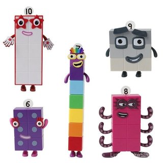 Conjunto de 5 peças de figuras digitais de 11-22cm, coleção de figuras em PVC, brinquedos educativos, presente de aniver