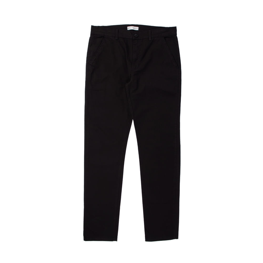 Calça de Sarja Masculina Max Denim Reta Preto