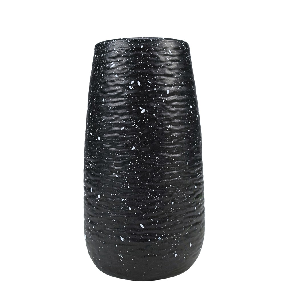 Vaso Decorativo Moderno Texturizado para Estante e Sala Redondo 20cm Castela
