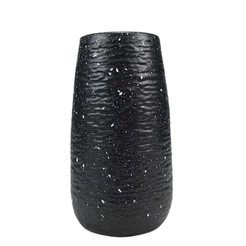 Vaso Decorativo Moderno Texturizado para Estante e Sala Redondo 20cm Castela