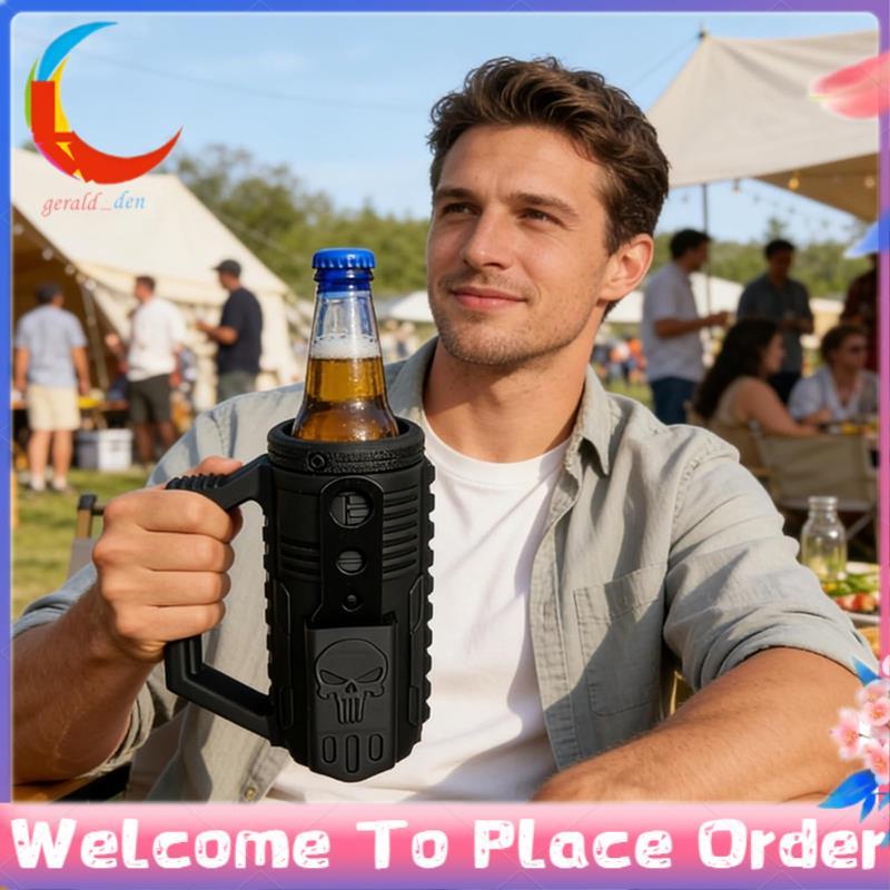 Manga De Isolamento Estilo , Suporte Portátil Isolado Para Bebidas De Festa Com Abridor De Cerveja Coozy Garrafas
