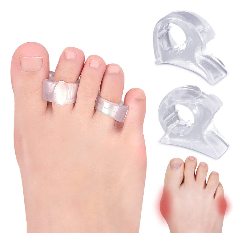 Separador de dedos e corretor de joanete podem ser usados com sapatos, separador de dedo grande em silicone para evitar