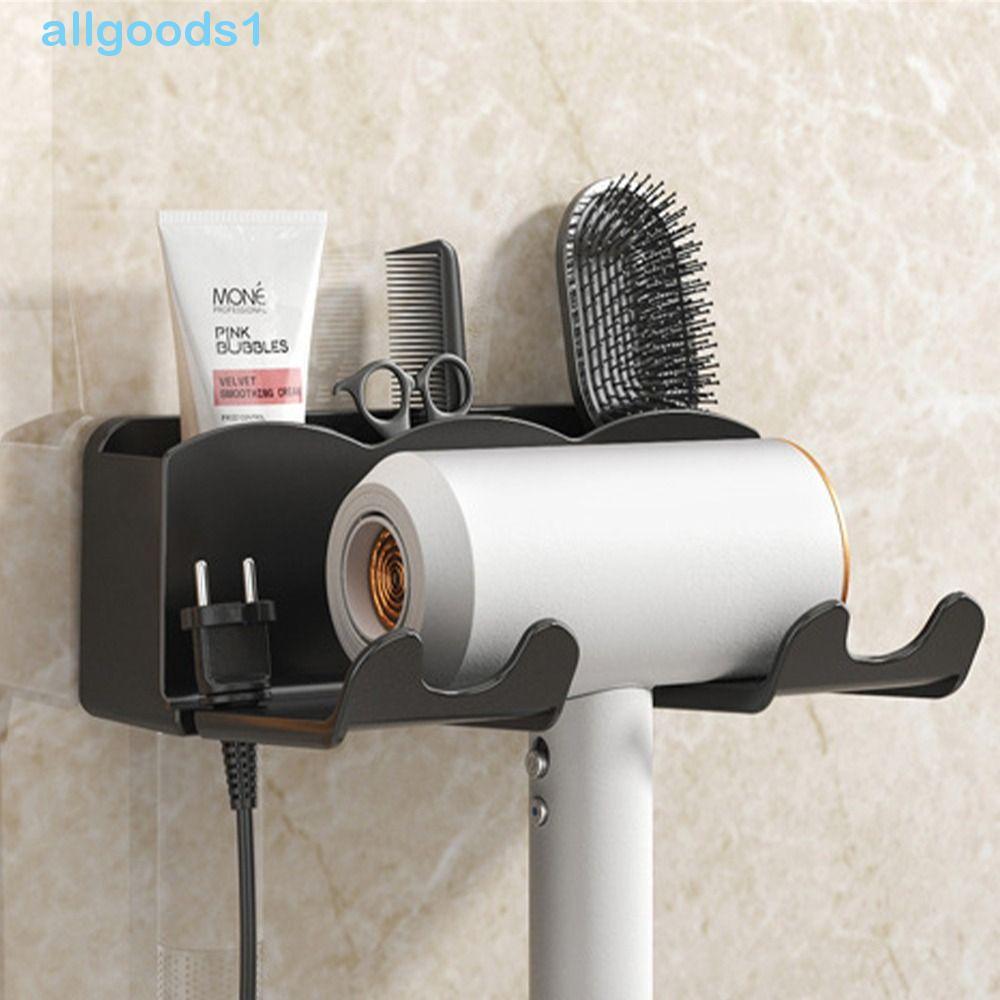 Suporte Para Secador De Cabelo ALLGOODS , Rack De Parede De Plástico , Com De Ventilador Elegante De Perfuração Grátis