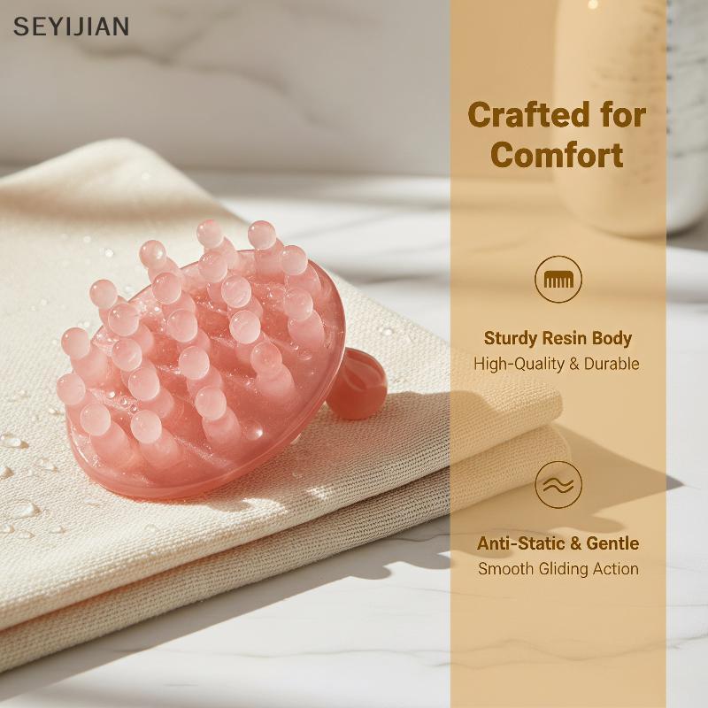 [EYS] Resina Couro Cabeludo Massagem Suave Rodada Nubsfort Grip Durável Para Relaxamento Da Cabeça Pós-Treino Corporal B