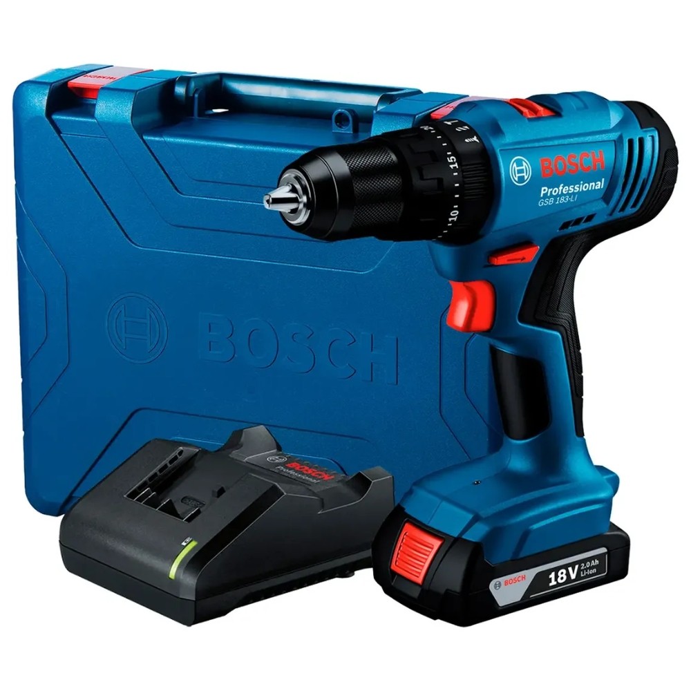 Parafusadeira De Impacto 18V Com Bateria E Carregador Bosch
