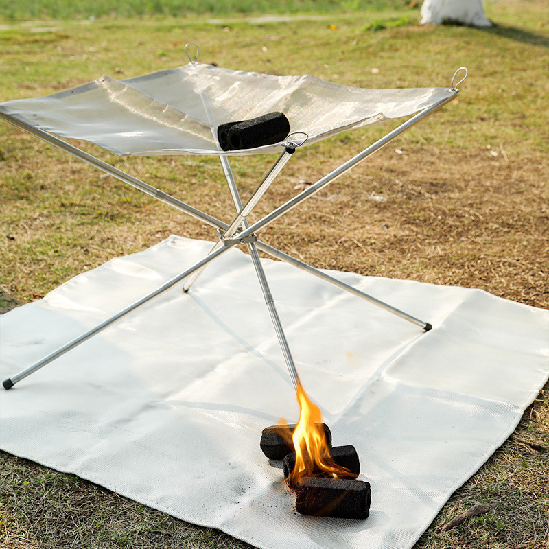Tecido à prova de fogo para camping ao ar livre, tapete isolante para piquenique e churrasco, tecido retardante de chama