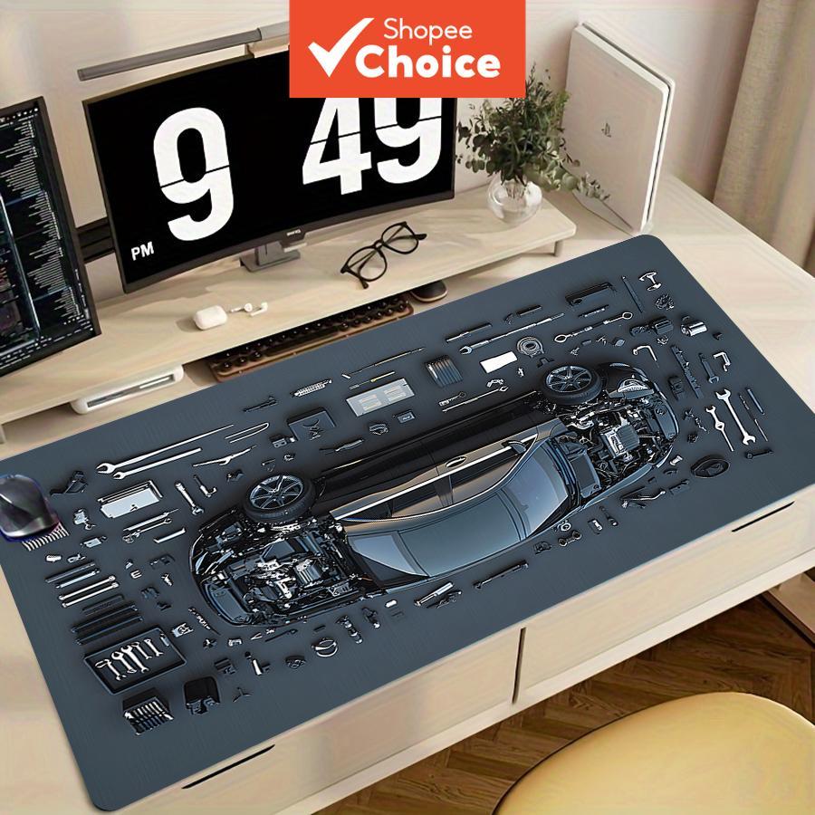 Mouse Pad de Escritório Antiderrapante, Grande e Fácil de Limpar, Acessórios para Computador