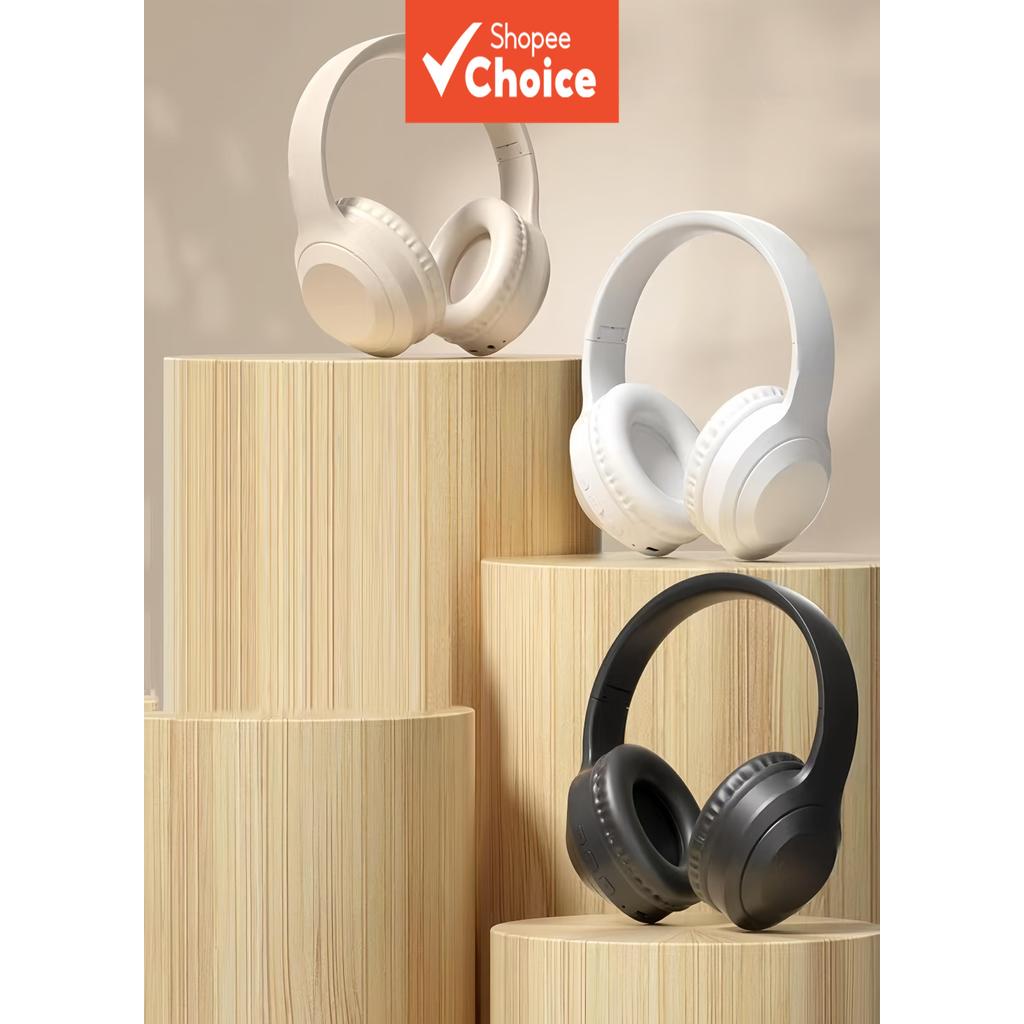 Fones de ouvido sem fio estéreo, dobráveis, com Bluetooth e graves profundos para telefone/PC