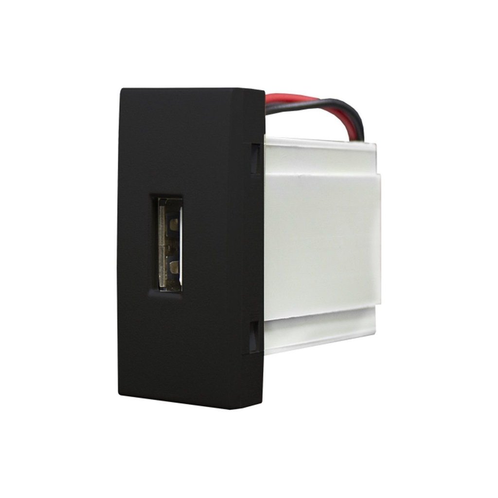 Módulo USB 2A Inova Pro Class Alumbra Preto/Ébano Preto Ébano